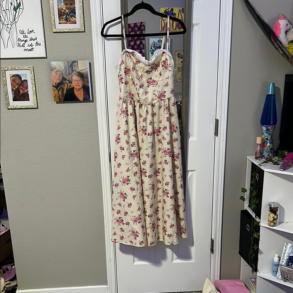 Floral Strapless Maxi Dress